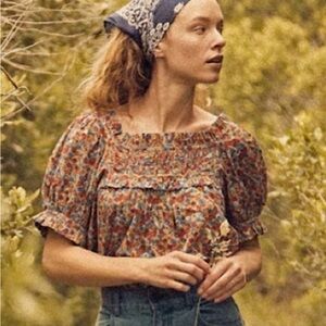 Doen Frances Top in Wildflower Meadow, sz XS